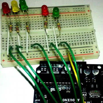 Arduino - közlekedési jelzőlámpa